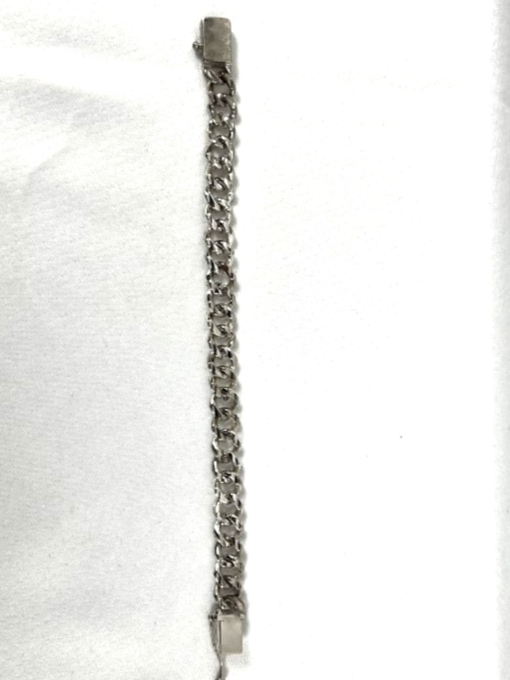 VTG Sterling Silver Double Curb Cuban Link Bracelet 8" L 10mm W 18.5g Box Clasp - Picture 5 of 6